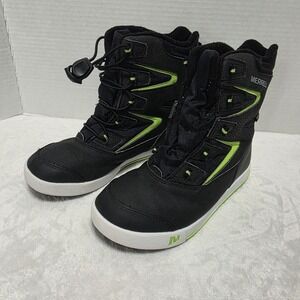Merrell Snow Bank 3.0 Snow Boot Boys Kids Youth 4 Black Waterproof insulated